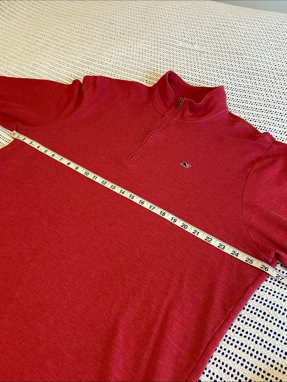Vineyard Vines Burgundy Saltwater quarter-zip pullover Size XXL  nautical